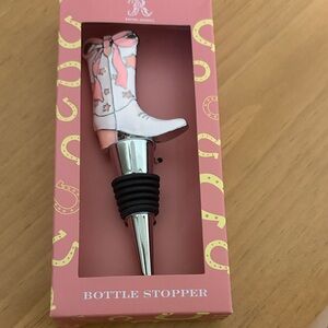 Rachel Ashwell Pink Cowboy Boot Bottle Stopper NIB